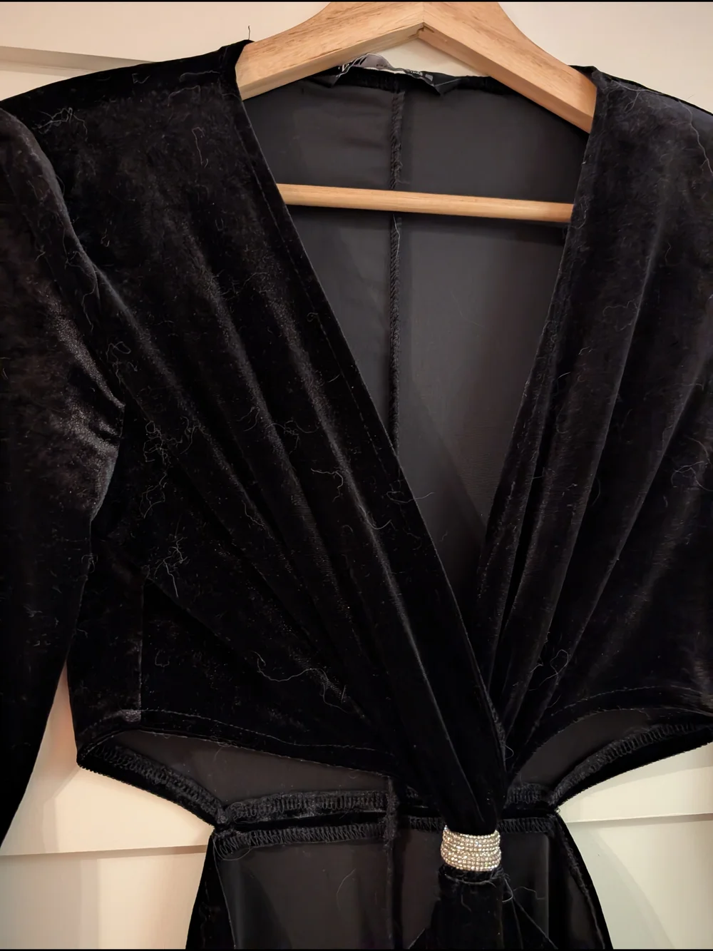 Zara Black Ribbed Top - Picture 4 of 5